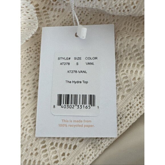 Andie Women's S The Hydra Swim Top Crochet Vanilla Ruffle NWT 9571 - Picture 10 of 15